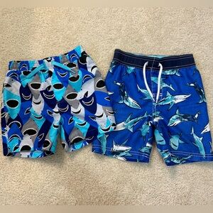 Toddler Blue Shark Swim Shorts Set 👶🏻🦈